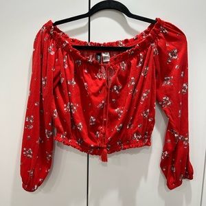 Cropped Off The Shoulder Top